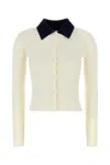 Self-portrait Women Cream Merino Wool Cardigan In White