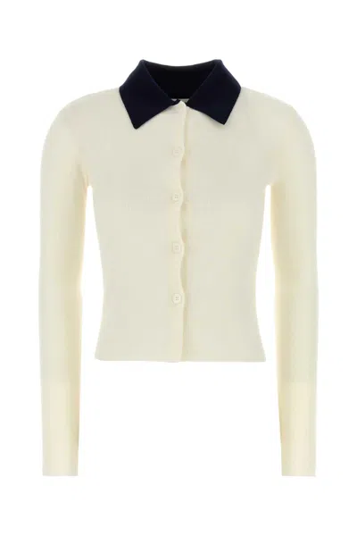 SELF-PORTRAIT SELF-PORTRAIT IVORY WOOL CARDIGAN