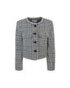 Self-portrait Wool Houndstooth Tailored Jacket Jackets Multicolor