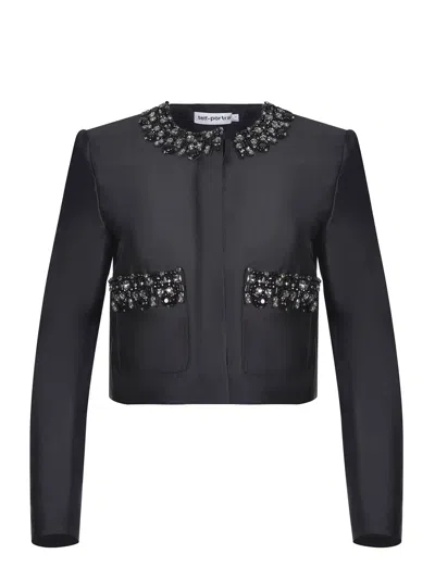 Self-portrait Jacket In Black