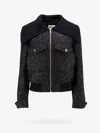 Self-portrait Black Tinsel Boucle Bomber Jacket-6 Nd Self Portrait Female In Black