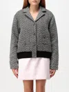 Self-portrait Herringbone Bomber Jacket In Schwarz