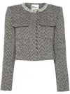Self-portrait Embellished Jacket In Black