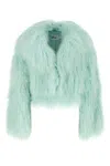 Self-portrait Self Portrait Women Green Shearling Jacket In Green