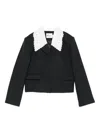 Self-portrait Jackets Grey In Black