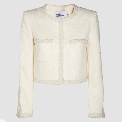 Self-portrait Jackets Light And Natural In Multi