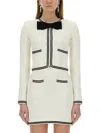 Self-portrait Ivory Bow Jacquard Knit Cardigan