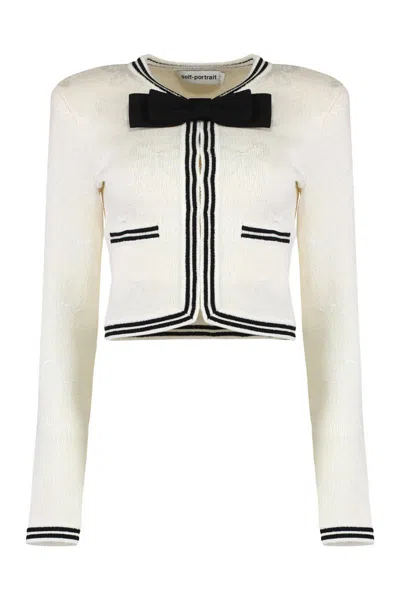 SELF-PORTRAIT SELF-PORTRAIT JACQUARD KNIT CARDIGAN