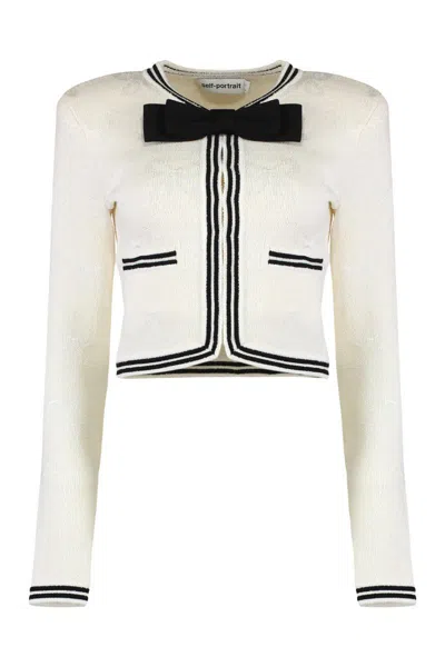 SELF-PORTRAIT SELF-PORTRAIT JACQUARD KNIT CARDIGAN