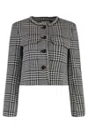 Self-portrait Houndstooth Crystal Trim Blazer