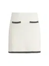 Self-portrait Self Portrait Women Ivory Bow Jacquard Knit Mini Skirt
