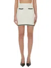 Self-portrait Self Portrait Women Ivory Bow Jacquard Knit Mini Skirt