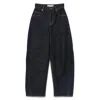 Self-portrait Self Portrait Women Blue Cotton Denim Barrel Jeans In Gray