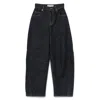 Self-portrait Self Portrait Women Blue Cotton Denim Barrel Jeans In Gray