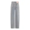 Self-portrait Crystal Embellished Denim Jeasn In Multi