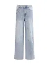 Self-portrait Embellished Wide Leg Jeans L. Blue In Blue