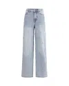 Self-portrait Embellished Wide Leg Jeans L. Blue In Blue