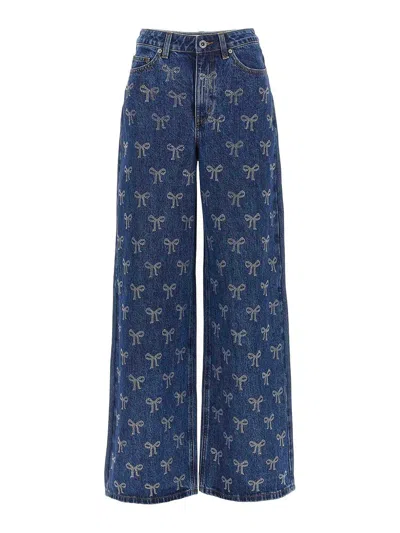 SELF-PORTRAIT JEANS BOOT-CUT - AZUL