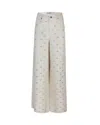 Self-portrait Self Portrait Women Cream Denim Diamante Bow Jeans