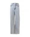 Self-portrait Light Blue Diamante Bow Jeans In Blue
