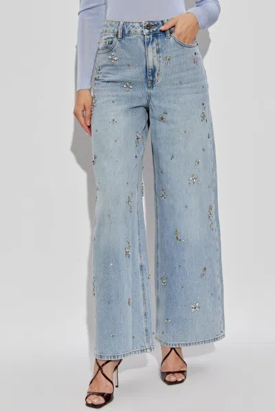 SELF-PORTRAIT SELF-PORTRAIT JEANS WITH SHIMMERING APPLIQUÉS