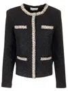 Self-portrait Sequin Knit Cardigan Cardigan Black