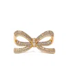 Self-portrait Bow Crystal Earrings In Gold