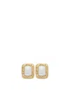 Self-portrait Pearl-embellished Stud Earrings In Gold