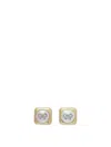 Self-portrait Gold-colored Earrings With Square Design And Bow Detail In Brass Woman In Gold