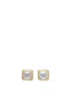 Self-portrait Gold-colored Earrings With Square Design And Bow Detail In Brass Woman In Gold