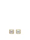 Self-portrait Gold-colored Earrings With Square Design And Bow Detail In Brass Woman