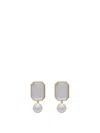Self-portrait Crystal Pearl Tiered Earrings Accessories In Gold