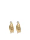 Self-portrait Wing-shaped Hoop Earrings In Gold
