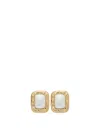 Self-portrait Pearl-embellished Stud Earrings In Gold