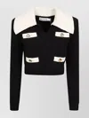 Self-portrait Front Slip Pocket Cropped Jumper