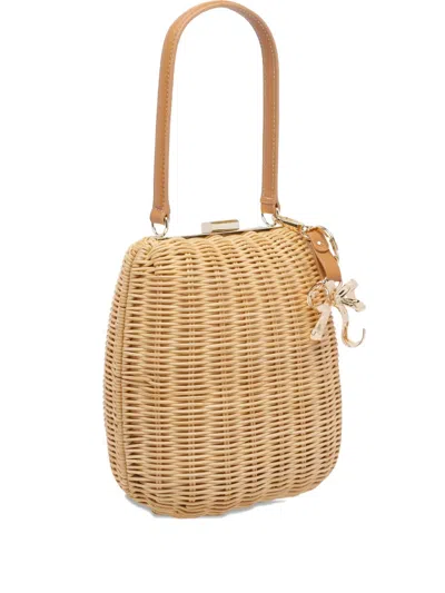 Self-portrait Keychain Tote Bag In Brown