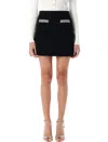 Self-portrait Self Portrait Skirt With Shimmering Crystals In Black