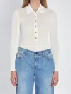 Self-portrait Knit Bodysuit In White
