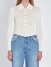 Self-portrait White Viscose Bodysuit In White
