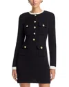 Self-portrait Self Portrait Short Knitted Dress With Buttons In Black