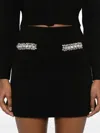 Self-portrait Self Portrait Skirt With Shimmering Crystals In Black