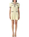 Self-portrait Knit Mini Dress Sailor Collar