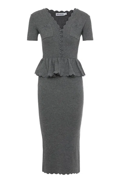 SELF-PORTRAIT SELF-PORTRAIT KNIT MIDI DRESS