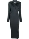 Self-portrait Self Portrait Knit Midi Dress Grey