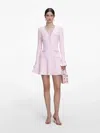 Self-portrait Trim Knit Mini Dress In Pink