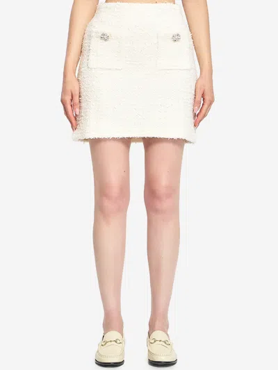 SELF-PORTRAIT KNIT MINI SKIRT