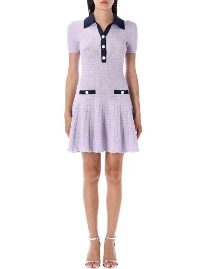 Self-portrait Knit Polo Mini Dress