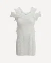 Self-portrait Women Knit Ruffle Mini Dress