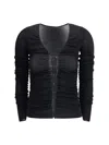 Self-portrait Viscose Knit Top In Black