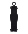 Self-portrait Black Self Portrait Viscose Dress In Black